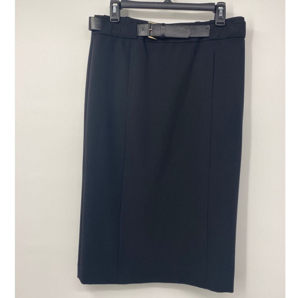 Tommy Hilfiger Black Belted Lined Pencil Skirt NEW Size 8
